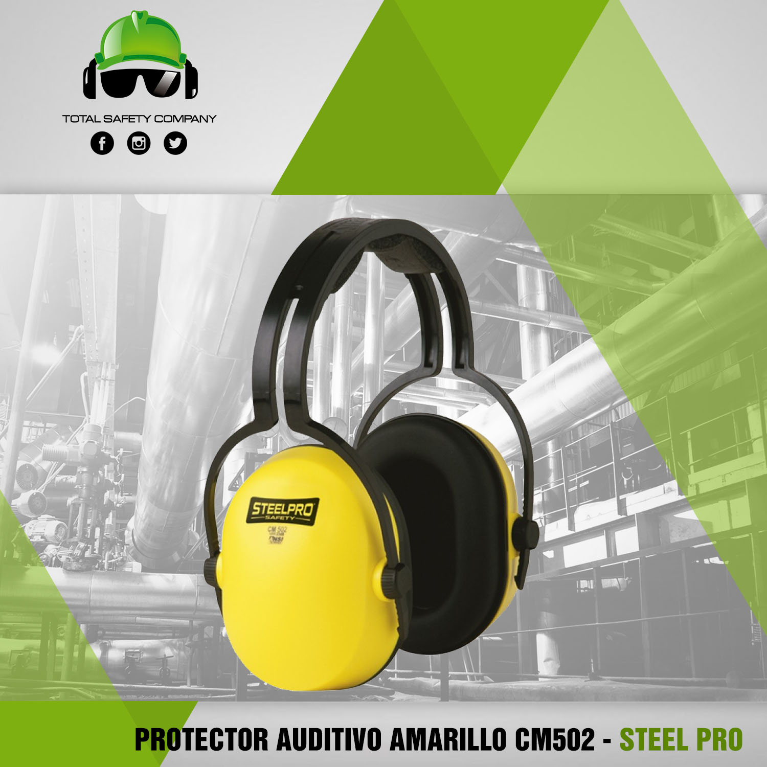 Protector auditivo amarillo CM502 - STEEL PRO 
